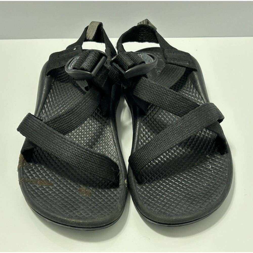 Sz 2 Kids Chaco Z1 EcoTread Black Strappy Athletic Sport Sandals